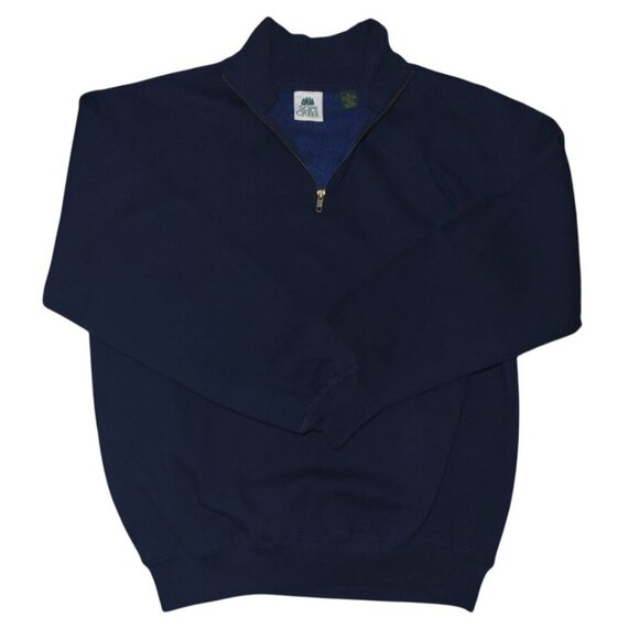 Vintage Cape Cod 1/4 Zip Navy Pullover Sweatshirt Unisex Size L. - Picture 3 of 7